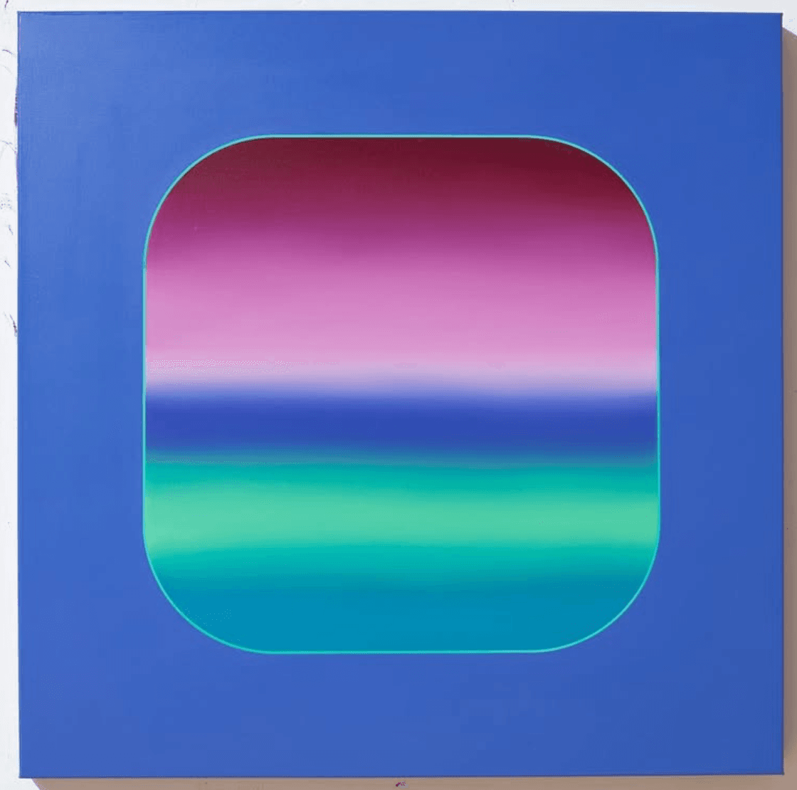 A luminous color field painting by Julian Potulicki.